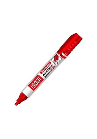 Cassa 9916 Kırmızı Kesik Uç Permanent Koli Kalemi - 60'lı Koli