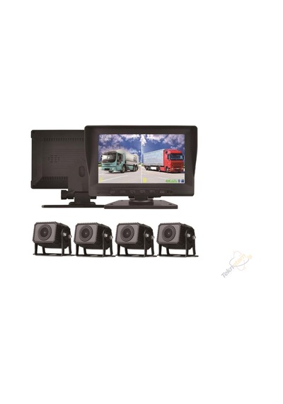 Inox X615 7'' Ahd 4 Kameralı Kayıtlı Araç Seti
