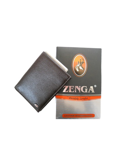 Zenga Deri Erkek Cüzdanı Ince 708-2 Kahverengi