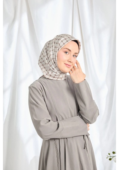Silk Home %100 Twill İpek Eşarp S539 Kahve-taş