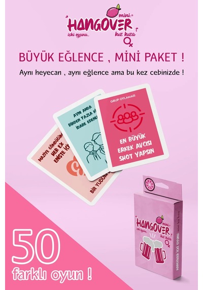 Mini Hangover 4lü Süper Eğlence Paketi - Klasik , Kız Kıza , Romantik Ve Brutal İçki Oyunu