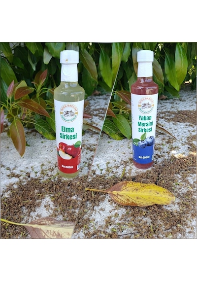 Elma Sirkesi Ve Yaban Mersini Sirkesi Toplam 1000 Ml