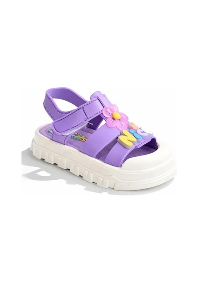 Kindep Kids Kaymaz Taban Çocuk Sandalet Mor