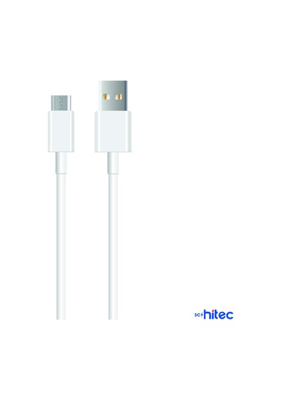 ScHitec X72 UsbA to Micro 2Metre Data ve Hızlı Şarj Kablosu Beyaz