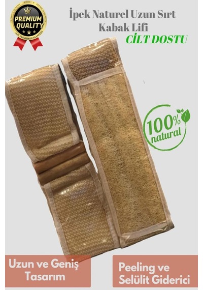 Premium Ürün Kaliteli Üretim Doğal Cilt Dostu Peeling Etkisi Uzun Sırt Kabak Lifi