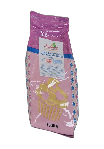 Lokmanavm Jelatin Toz Öğütülmüş Pasta Malzemesi 1000 Gr Paket