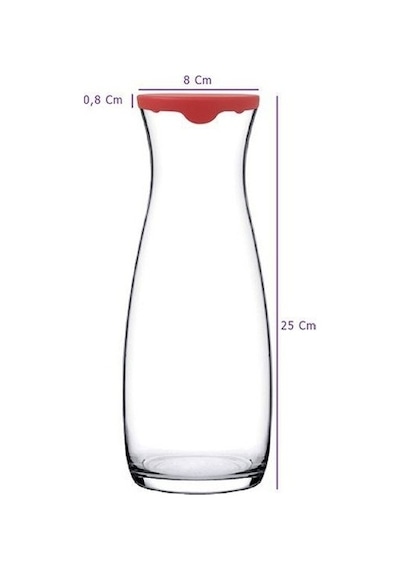Paşabahçe Amphora Kırmızı Silikon Kapaklı Sürahi 1 L