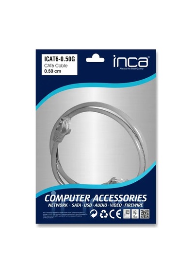 Tp-lınk Inca Icat6-0,50g Cat6 0,50cm Gri Patch Kablo