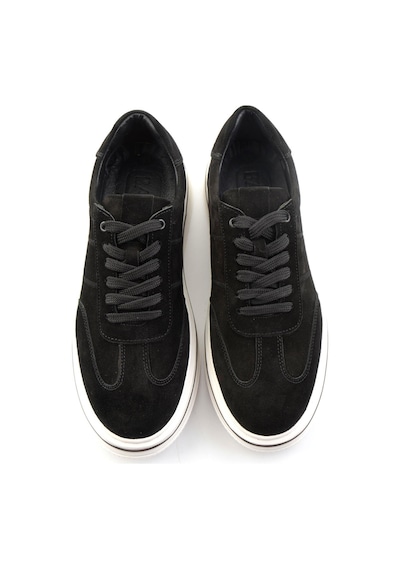 Bambi Siyah Hakiki Deri Erkek Sneaker E01089006202