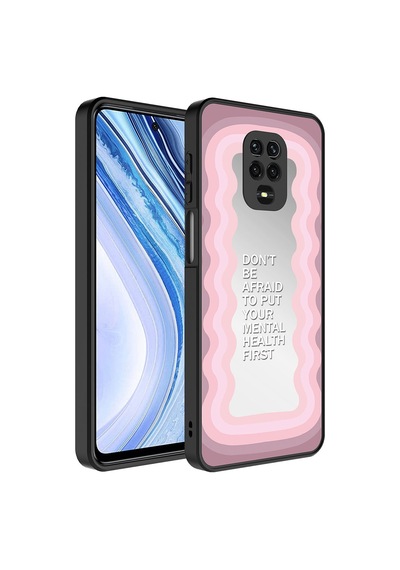 Xiaomi Redmi Note 9s Kılıf Aynalı Desenli Kamera Korumalı Parlak Zore Mirror Kapak Ayna