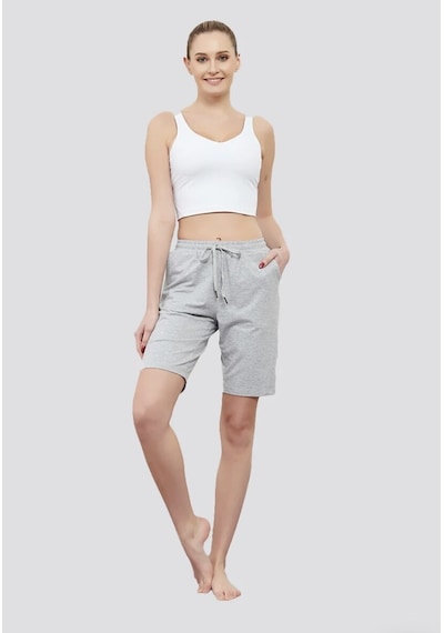 Superlife Kadın Regular Fit Şort Spr24srk62 Gri Melanj