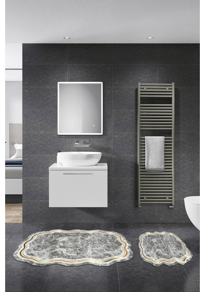 Alanur Menekşe Lazer Kesim 2 Li Banyo Takimi St210203gl gri