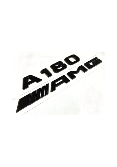 Benz A180 Ve Amg Piano Black Bagaj Yazısı Seti 2'li 3m 3d Abs