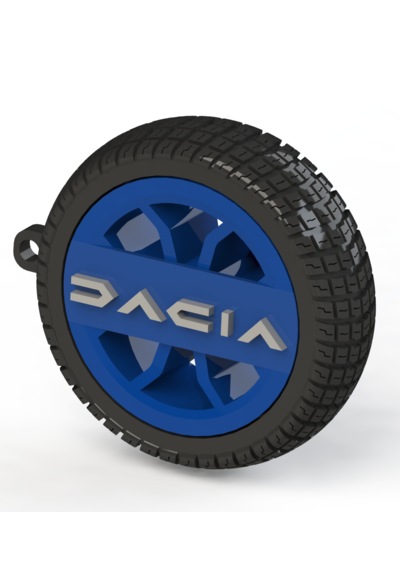 Dacia Uyumlu Özel Tasarım Anahtarlık - Premium Hafif Ve Dayanıklı Mavi