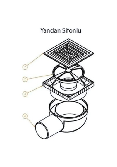 Hüppe Master X Yalıtımsız Noktasal Su Gideri 10x10 Mat Yndn