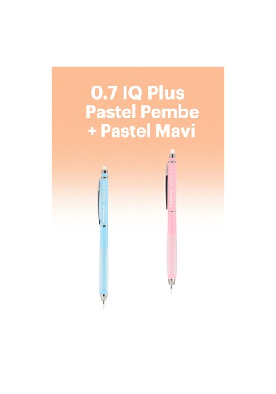 My Iq Plus Versatil Kalem 0.7 Pastel Pembe + Pastel Mavi Pembemavi