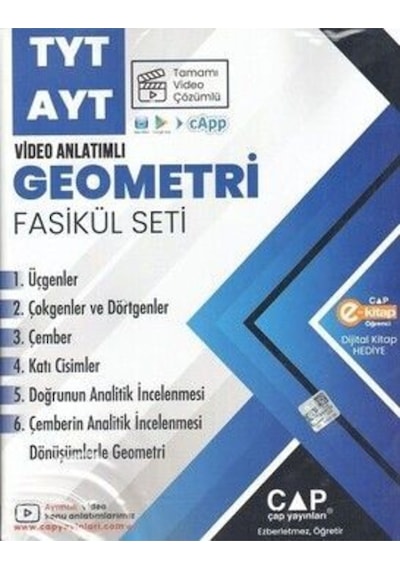 2023 TYT AYT Geometri Seti -  Çap Yayınları