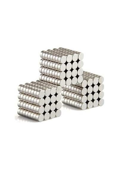 6mm X 2mm Yuvarlak Güçlü Neodyum Mıknatıs, 200 Adet Set