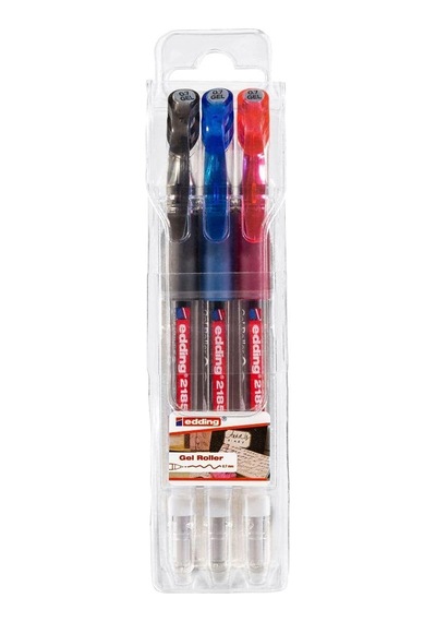 2185 Gel Roller Standart Renk , 3 Adet, 0,7 Mm 124-Pembe