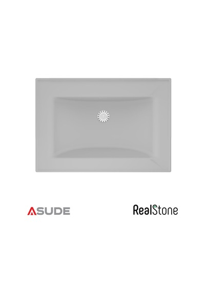 Realstone Aura Etajerli Granit Lavabo 65 45 Cm Beyaz