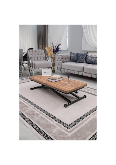 Home Üst Tabla Mdf Urartu Oval Köşe Alt Siyah Renk