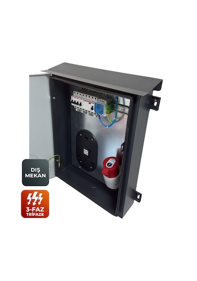 Ever Charger Panobox Pro Trifaz Elektrikli Araç Şarj Panosu Ac Kaçak Akım Röleli, Sigortalı, Go-e Uyumlu Dış Mekan 11 Kw 22 Kw 5/32a Fiş 5/32a Priz Ever Charger Panobox Pro Trifaz Elektrikli Araç Şarj Panosu Ac Kaçak Akım Röleli, Sigortalı, Go-e Uyumlu Dış Mekan 11 Kw 22 Kw 5/32a Fiş 5/32a Priz