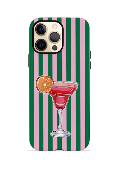 Apple iPhone Uyumlu 12 Pro Max Vorian Çift Katmanlı Magsafe Kılıf Pink Citrus Cocktail