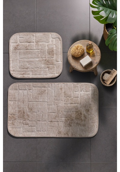 Barite 2'li Banyo Paspası Bej