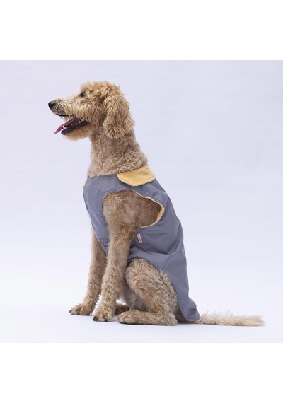 Gri Yukon Büyük Irk Köpek Yeleği Köpek Kıyafeti Köpek Yağmurluk