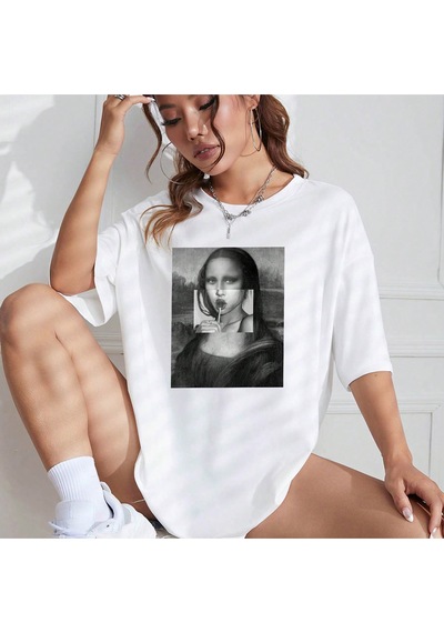 Noıssey Urban Pop Graphic Kadın Tişört Koleksiyonukod 5160 Beyaz