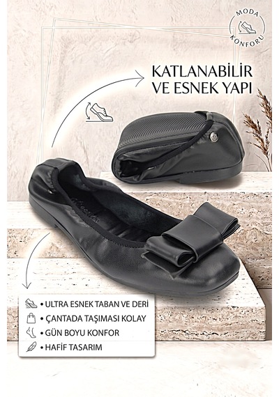 Celiora Kadın Babet Ayakkabı Renk: Siyah Cilt, Numara: 36 Diğer