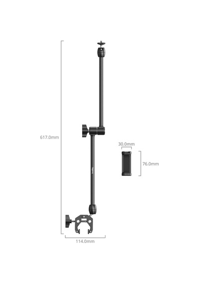 Smallrig 5624 Masaüstü Sihirli Kol Yengeç Şeklinde Kelepçe Kiti Siyah