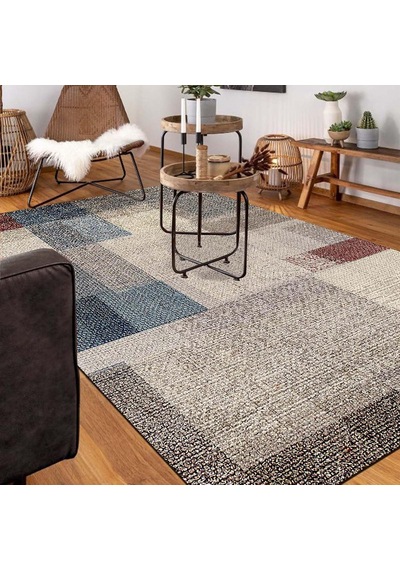 Ayrex Latte Dizayn Apelia Kadife Pamuk Tabanlı Yıkanabilen Kaydırmaz Antibakteriyel Salon Halısı 120x180 Diğer