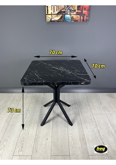 Tepe Siyah Mermer Mutfak Yemek Masası Balkon Masası Kavisli Köşe Siyah Ayak 70 Cm Tepe Siyah Mermer Mutfak Yemek Masası Balkon Masası Kavisli Köşe Siyah Ayak 70 Cm
