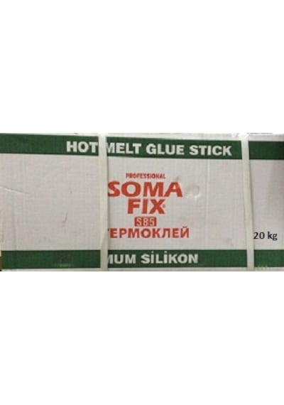 20 KG Kalın 11.3x300 MM Somafıx Mum Silikon Sıcak Çubuk Şeffaf Koli