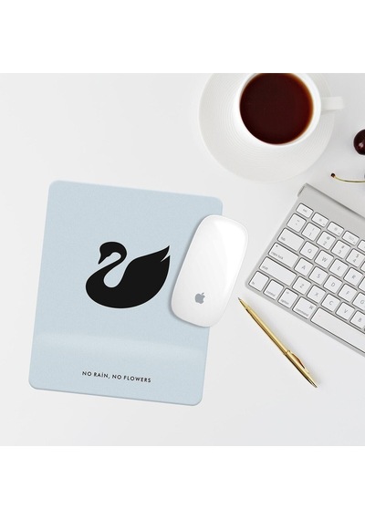 Mavi No Rain, No Flowers Bilek Destekli Dikdörtgen Mouse Pad Mouse Altlık Mousepad
