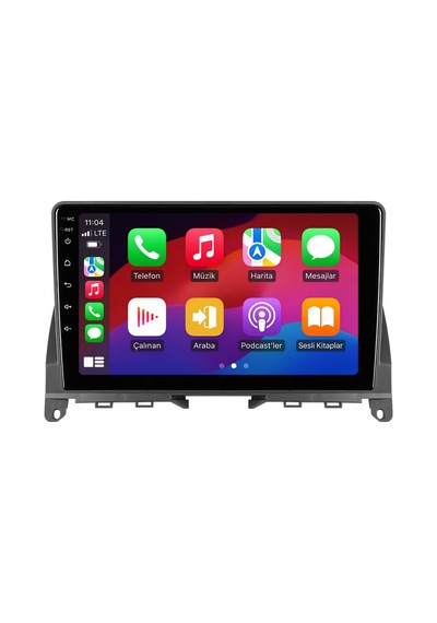 Mercedes C-class 2007-2011 Android Multimedya Carplay Android Auto Navigasyon 6gb Ram 64gb 9"