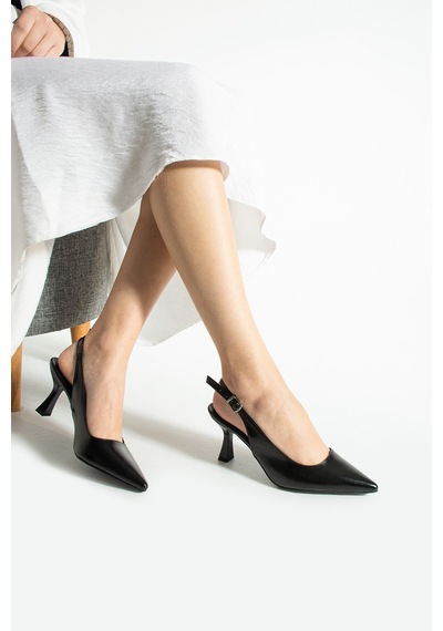 Dabab Shoes Amıle Kadın Siyah 7 Cm Topuklu Bilekten Bantlı Arkası Açık Tokalı Sivri Burun Ayakkabı Dabab Shoes Amıle Kadın Siyah 7 Cm Topuklu Bilekten Bantlı Arkası Açık Tokalı Sivri Burun Ayakkabı