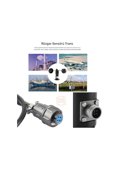 Rüzgar Hızı Sensörü Rs485 Anemometre