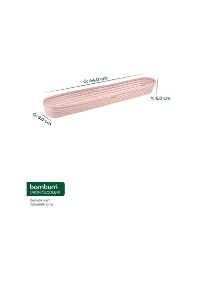 Bambum Puder - Ekmek Mayalama Sepeti Oval 44 Cm Ahşap