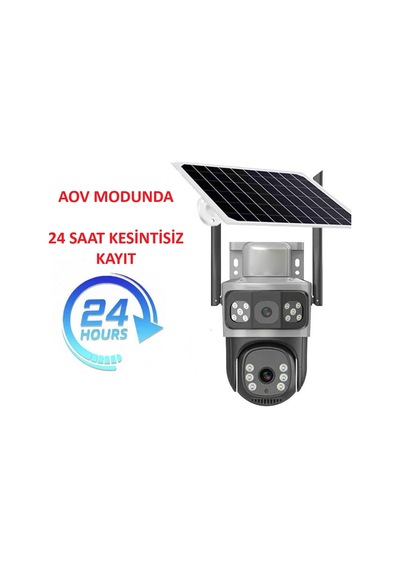 Ultimate Icsee S730 Aov Sürekli Kayıt Solar Güneş Enerjili Gece Görüş İnsan Takibi 10mp Dual Lens 4g Kamera