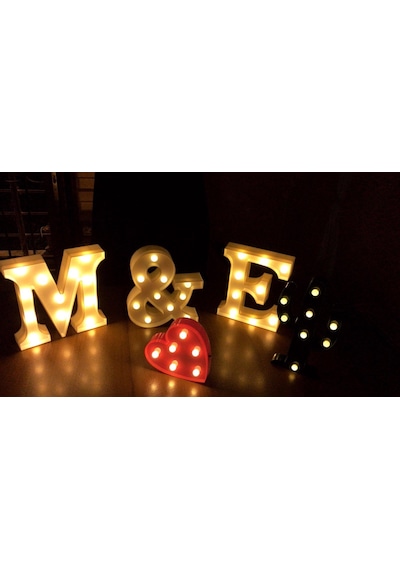 Dogusdeco Led Işıklı Harf Dekoratif Aydınlatma Gece Lambası