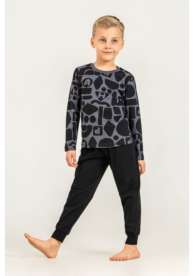 Rolypoly Erkek Çocuk Gri Uzun Kol Pijama Takım Rp3869-c-v1 Rp3869-c-v1