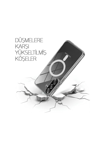 Samsung Uyumlu Galaxy A17 Şeffaf Magsafe Kılıf Safe Şeffaf