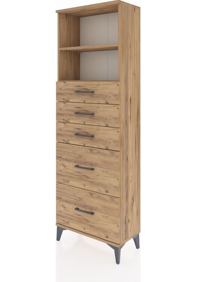 Arges Dolap 2 Raflı 5 Çekmeceli 60x30x182 Çam-çam Çam Arges Dolap 2 Raflı 5 Çekmeceli 60x30x182 Çam-çam Çam