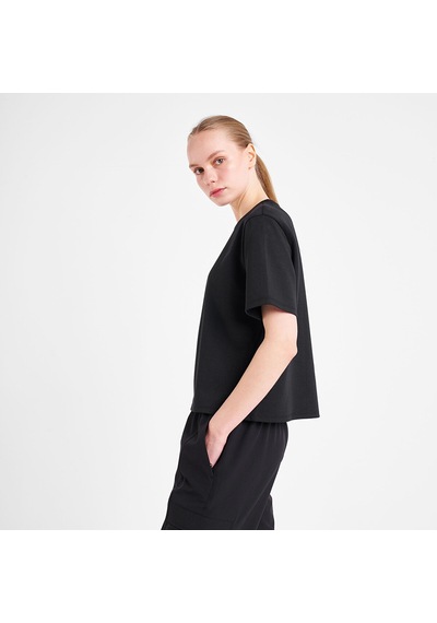 Lescon Siyah Kadın Kısa Kollu T-shirt 25n-2145