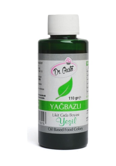 Yağ Bazlı Likit Gıda Boyası Yeşil 110 G Çikolata, Ganaj Ve Yağlı Karışımlar İçin Yoğun Renk