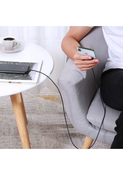 Aukey Cb-bal7-bk Naylon Örgülü Usb-a To Lightning Şarj Kablosu 0.9 M - Siyah