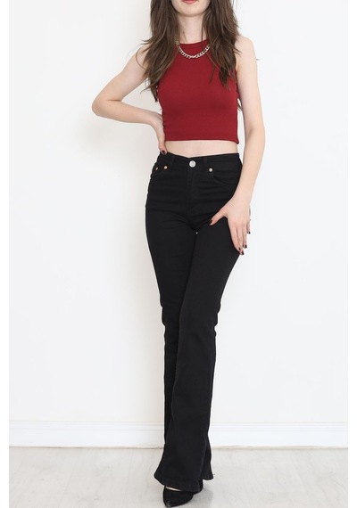 Mokashopin - İspanyol Paça Kot Pantolon Siyah1 - 17274.1431. 001