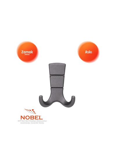 Mina Lüks Askı, Metal, Vestiyer Askı, 125 Gr, Dolap Askılık, Duvar Askılığı, Titanyum Vidalı